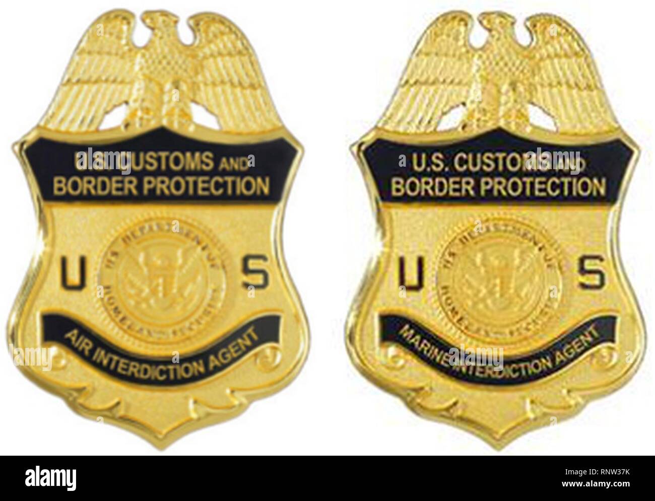 Cbp air and marine badges stock photo alamy