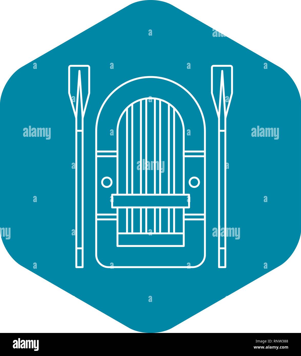Inflatable boat icon, outline style Stock Vector Image & Art - Alamy