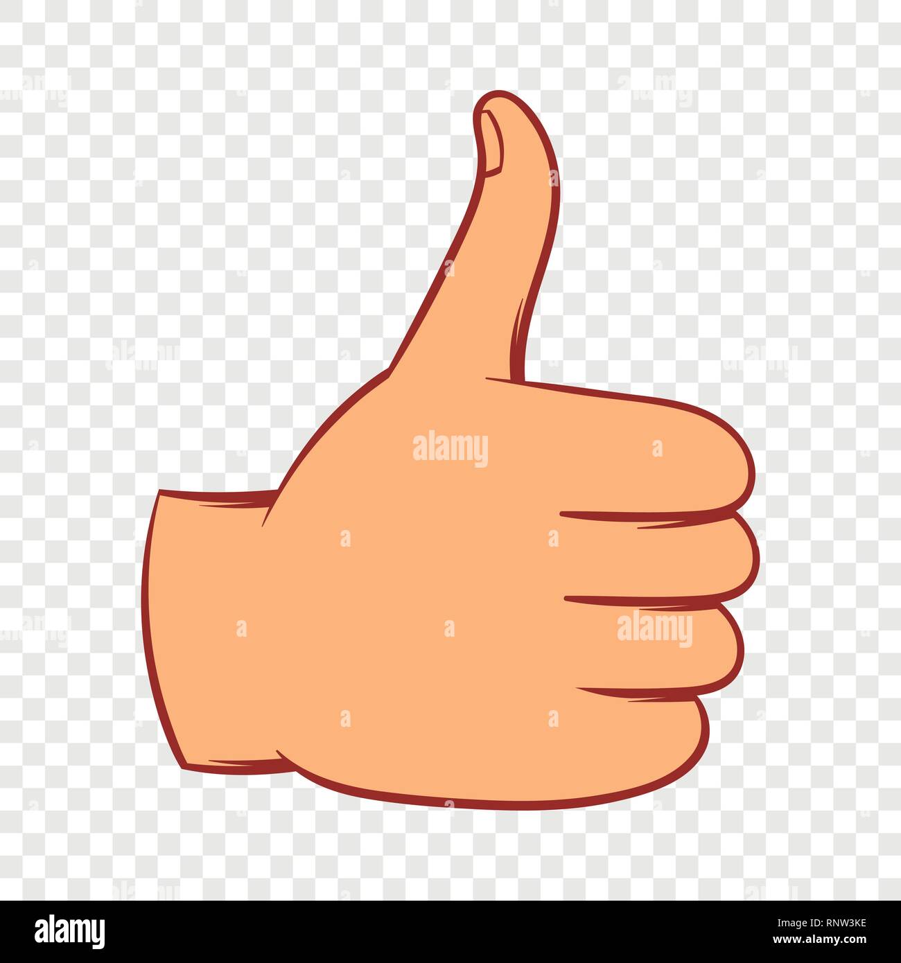 Thumb up gesture icon, cartoon style Stock Vector Image & Art - Alamy