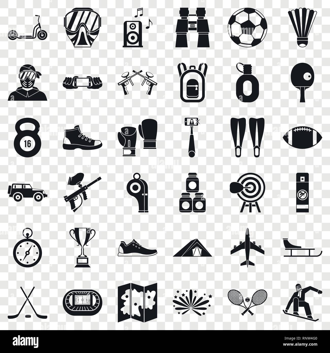 Active life icons set, simple style Stock Vector Image & Art Alamy