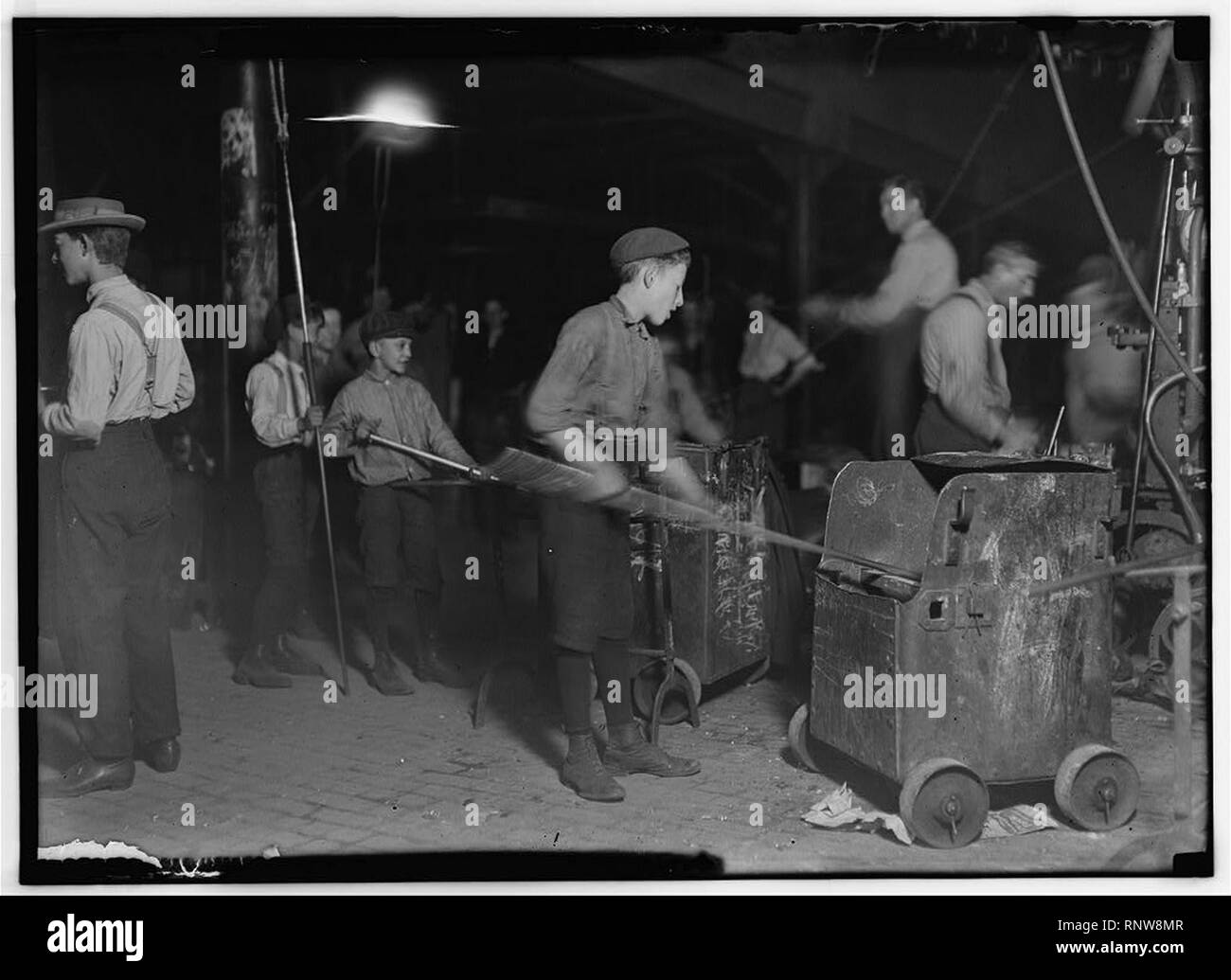 Central Glass Company, Wheeling, W. Va. Dozens of small boys here Stock
