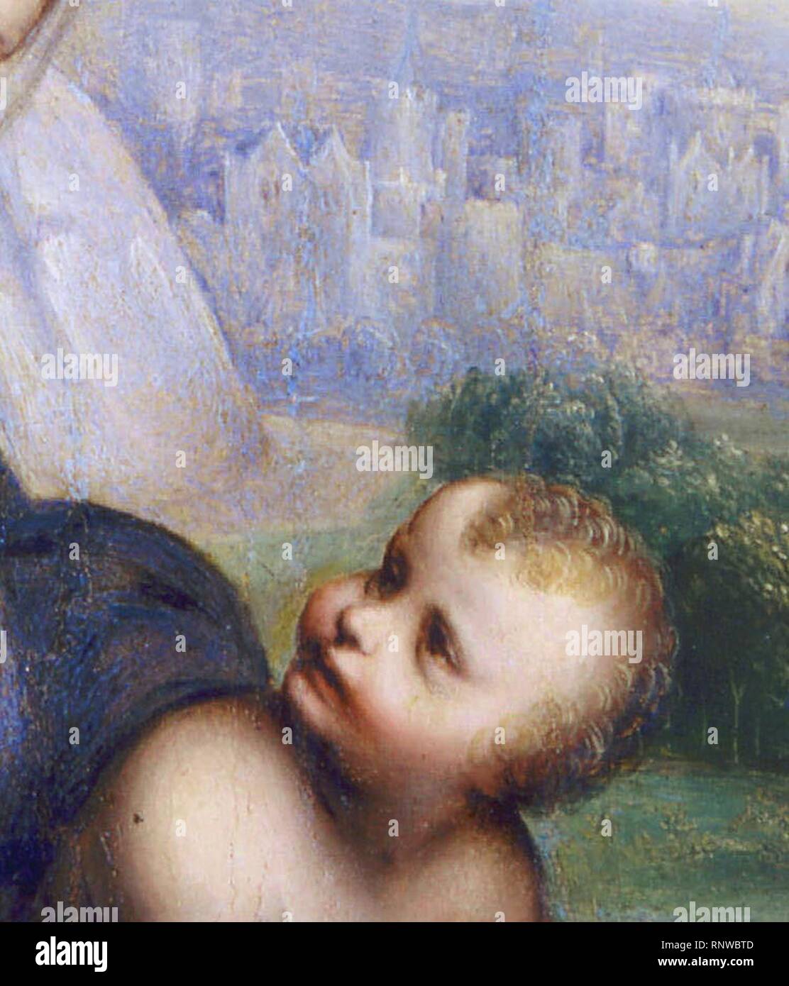 Cesare da Sesto The Virgin and Child with a Lamb Stock Photo Alamy