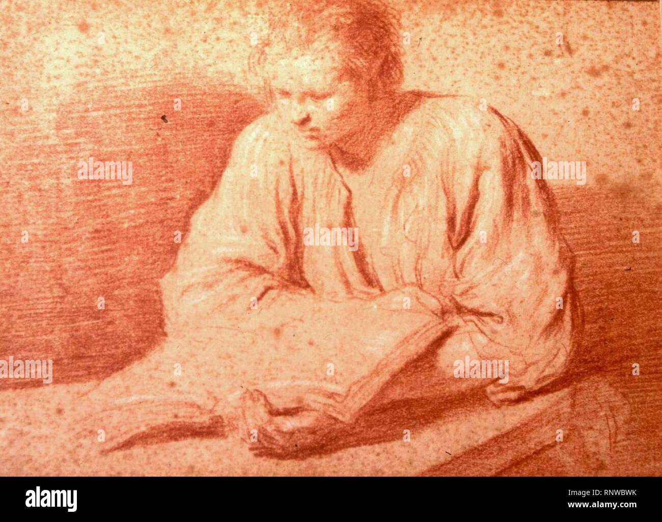 Cesare Gennari Homem que lê Stock Photo Alamy