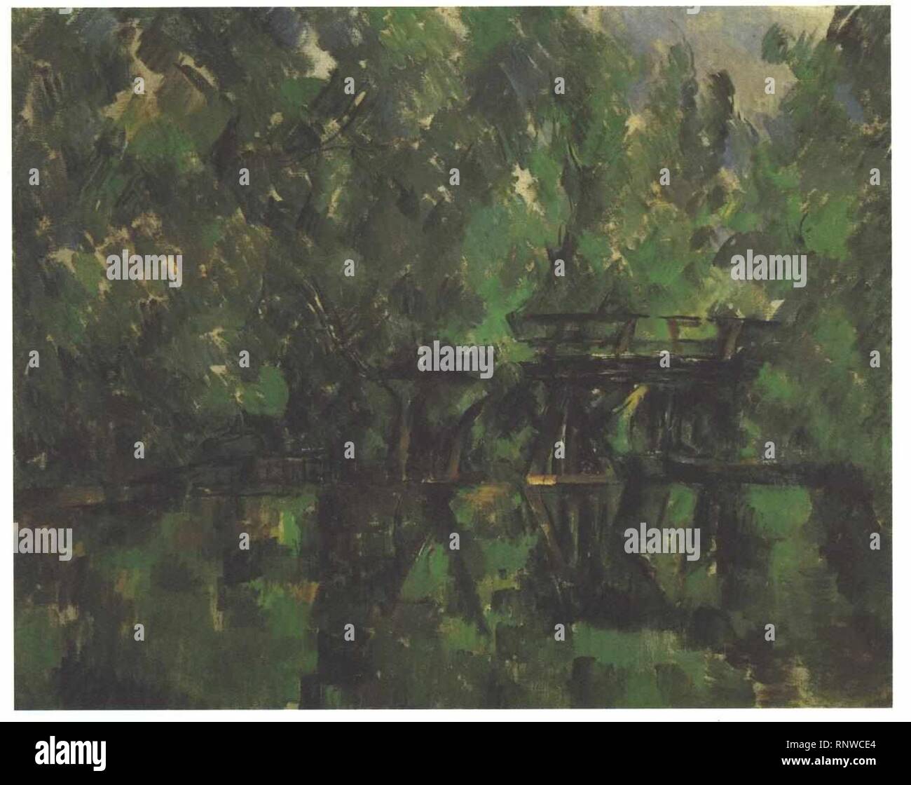 Cezanne Brücke über den Teich Stock Photo Alamy