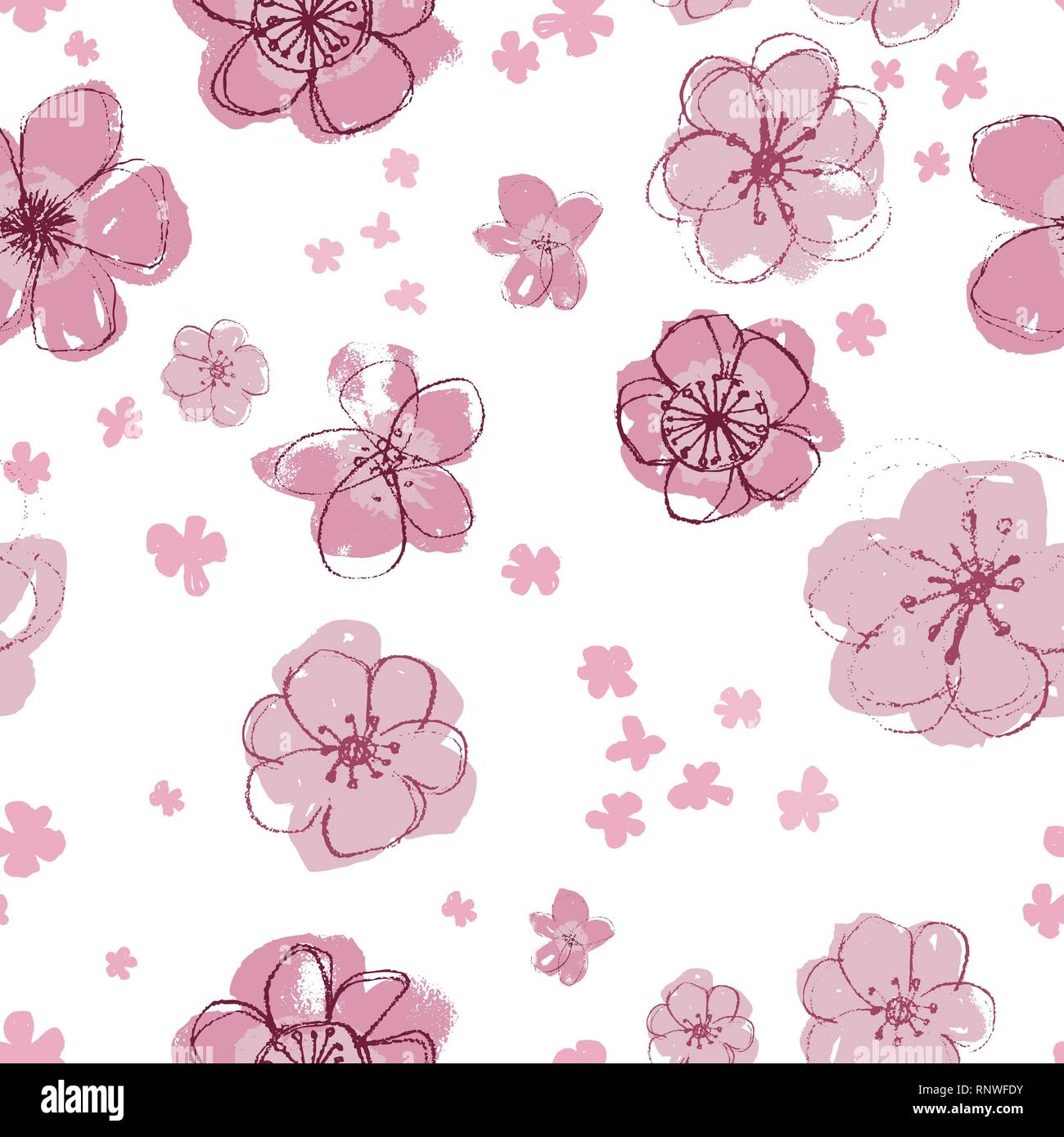 Sophisticated vector floral seamless pattern  Stock Vector
