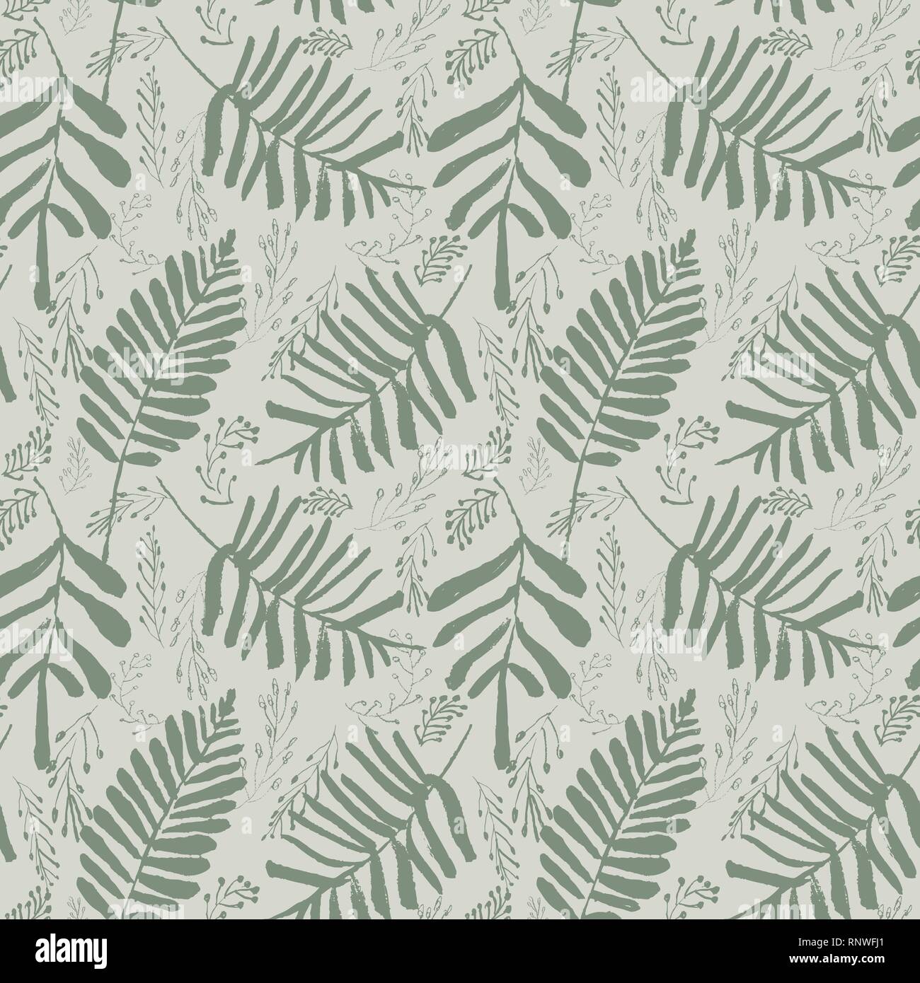 Sophisticated vector floral seamless pattern Stock Vector