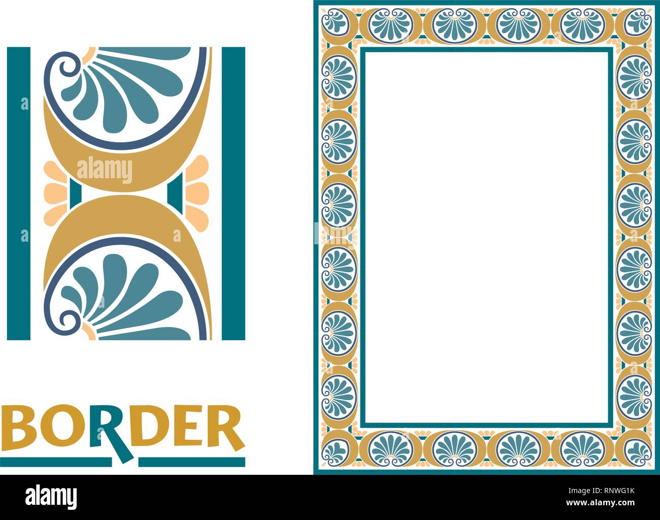 Old World Borders Vector - Tiled frame in plant leaves and flowers ...