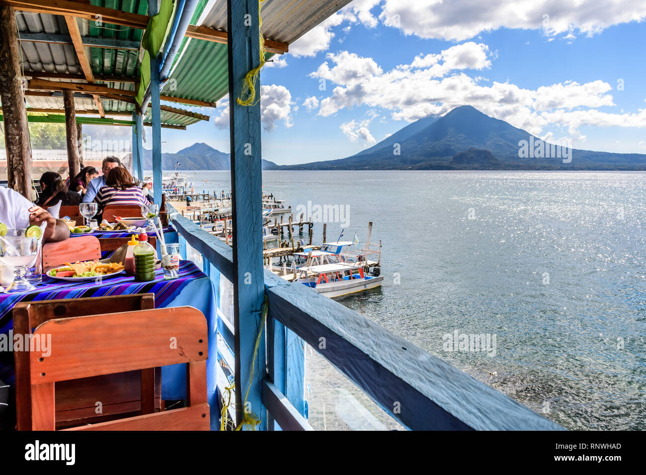 Panajachel, Lake Atitlan, Guatemala December 25, 2018 Lakeside