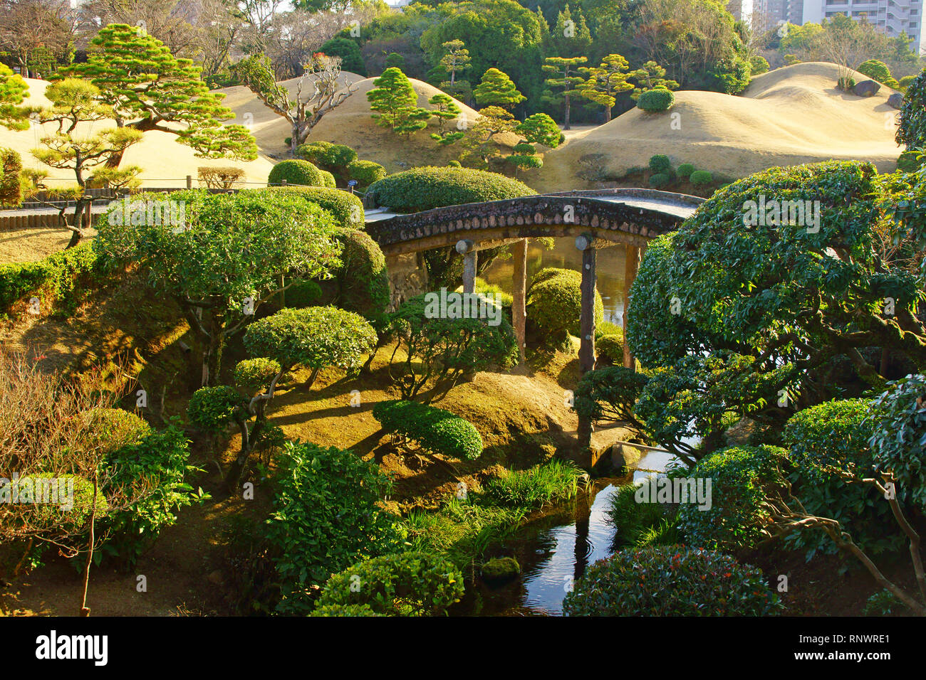 Suizenji Jojuen Garden In Winter Kumamoto Prefecture Japan Stock Suizenji Jojuen Garden In Winter Kumamoto Prefecture Japan Stock