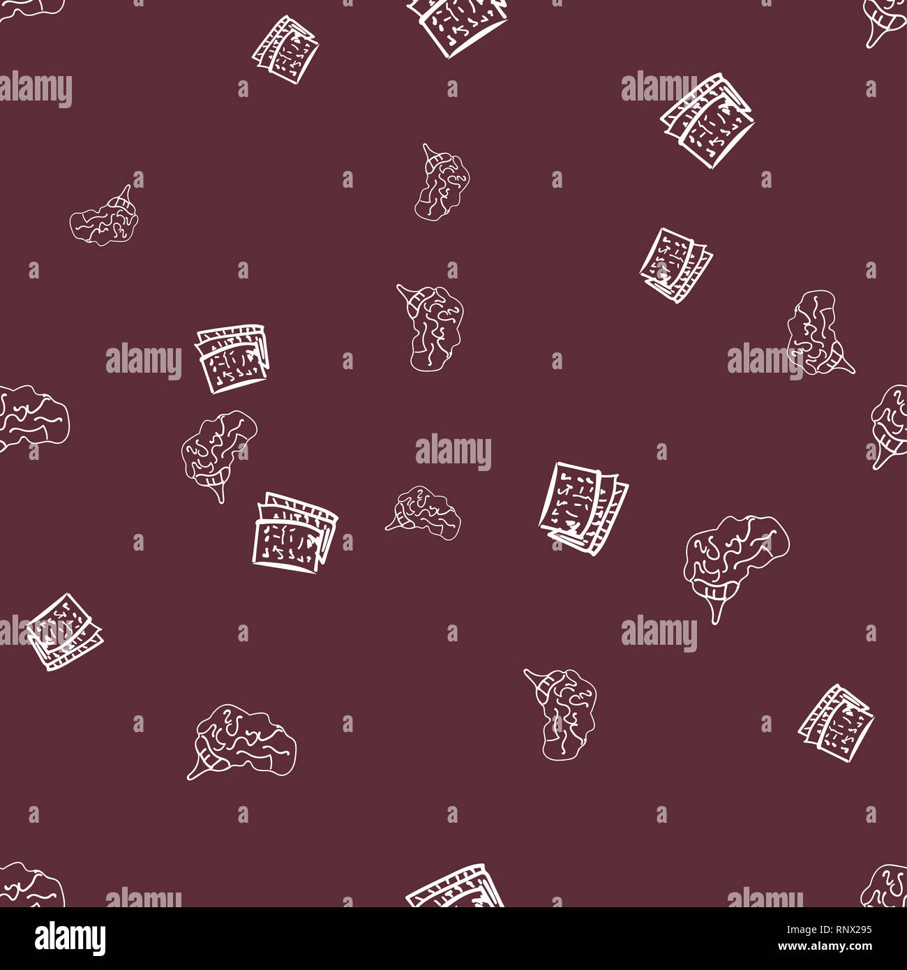 Brainstorming Seamless Pattern Inspiration And The Arrival Of Ideas Children S Drawing Doodle Stock Photo Alamy