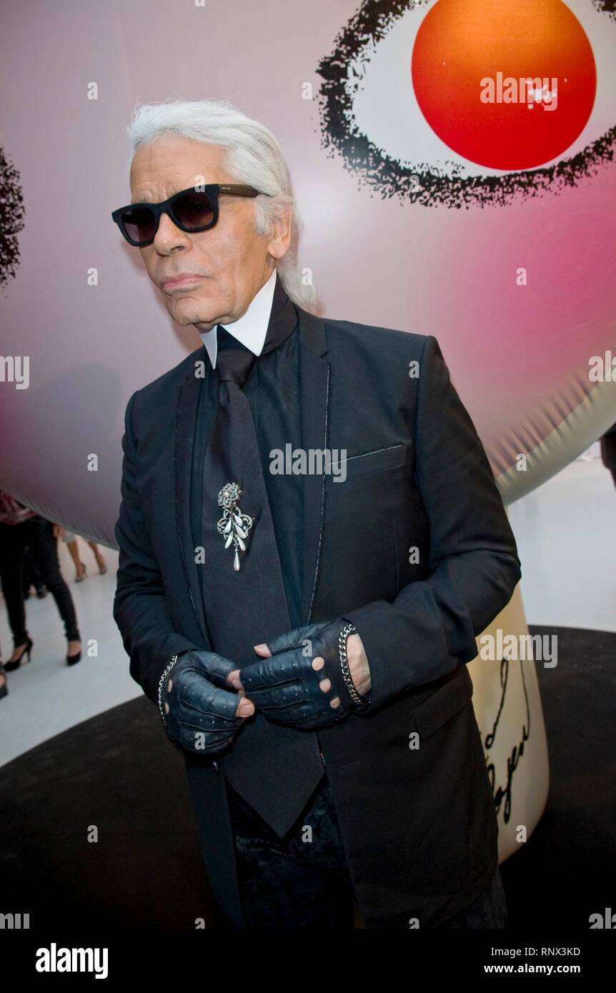 Karl Lagerfeld attends at the Sho Uemura event at Espace Commines