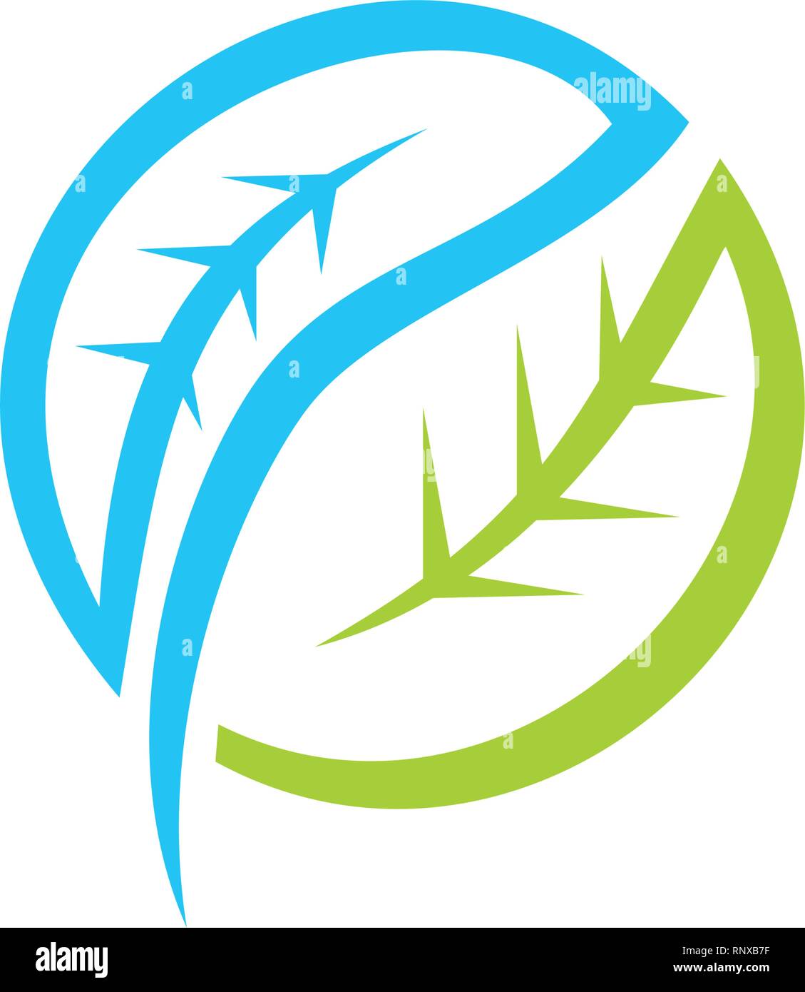 Leaf Logo Design Vector Template Isolated Stock Vector Image & Art - Alamy