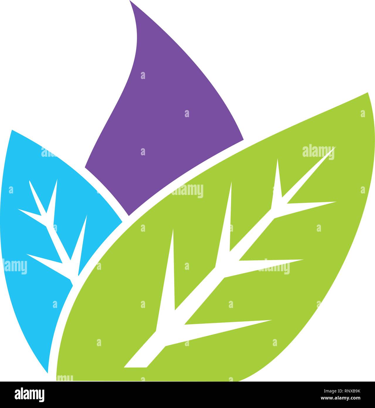 Leaf Logo Design Vector Template Isolated Stock Vector Image & Art - Alamy