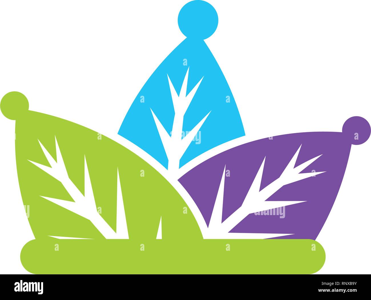 Leaf Logo Design Vector Template Isolated Stock Vector