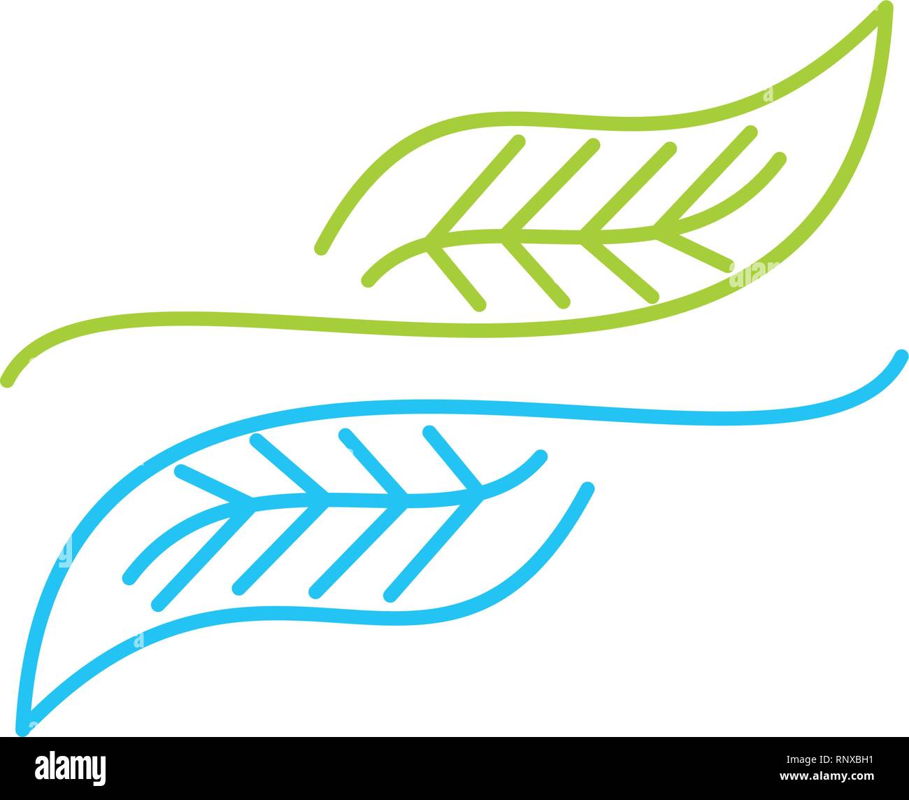 Leaf Logo Design Vector Template Isolated Stock Vector Image & Art - Alamy