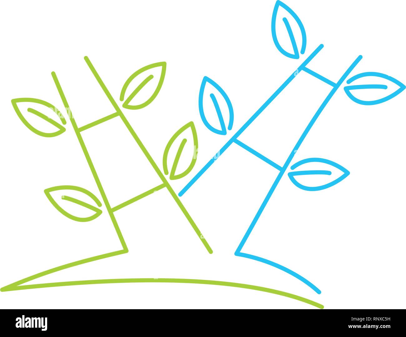 Leaf Logo Design Vector Template Isolated Stock Vector