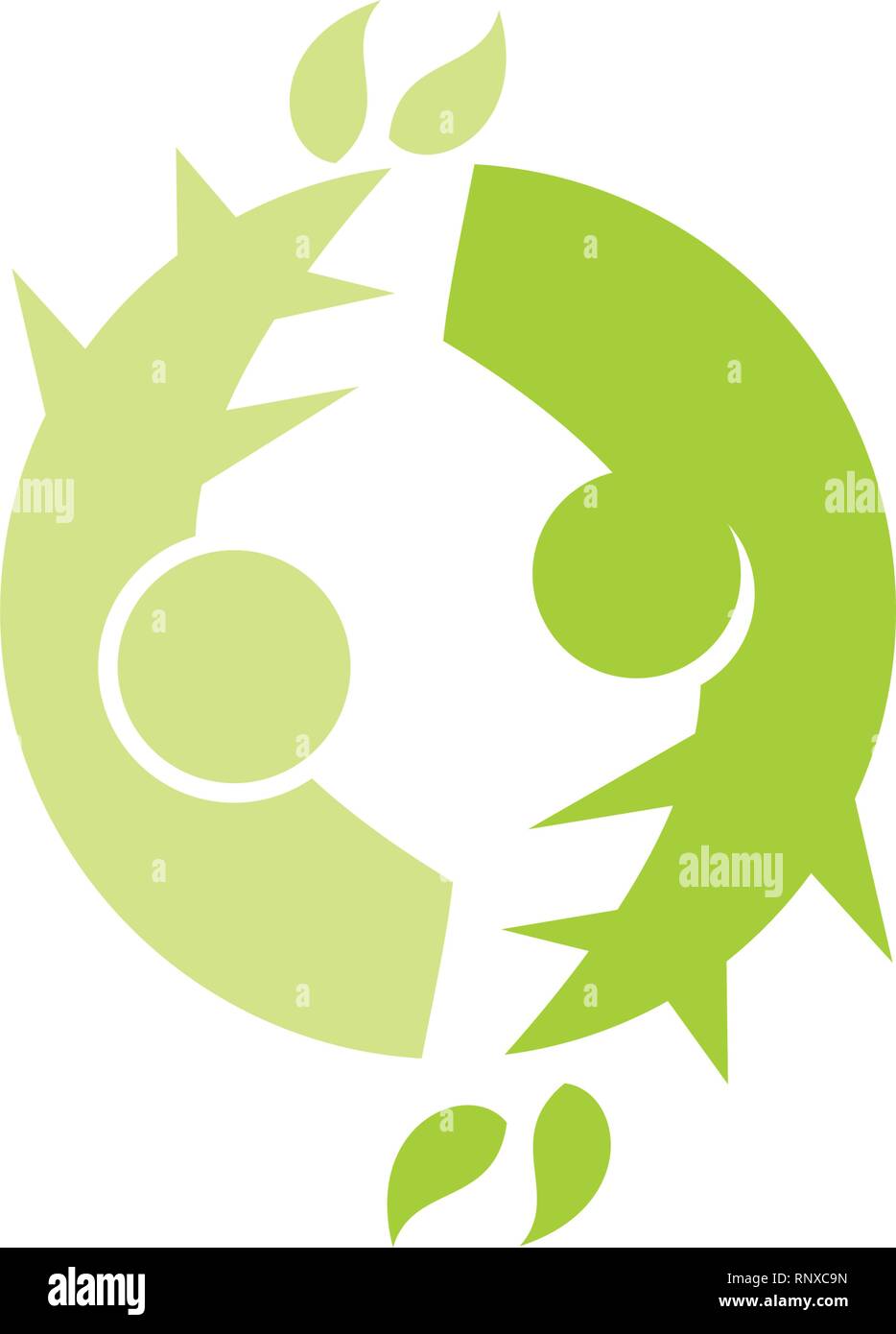 Leaf Logo Design Vector Template Isolated Stock Vector Image & Art - Alamy
