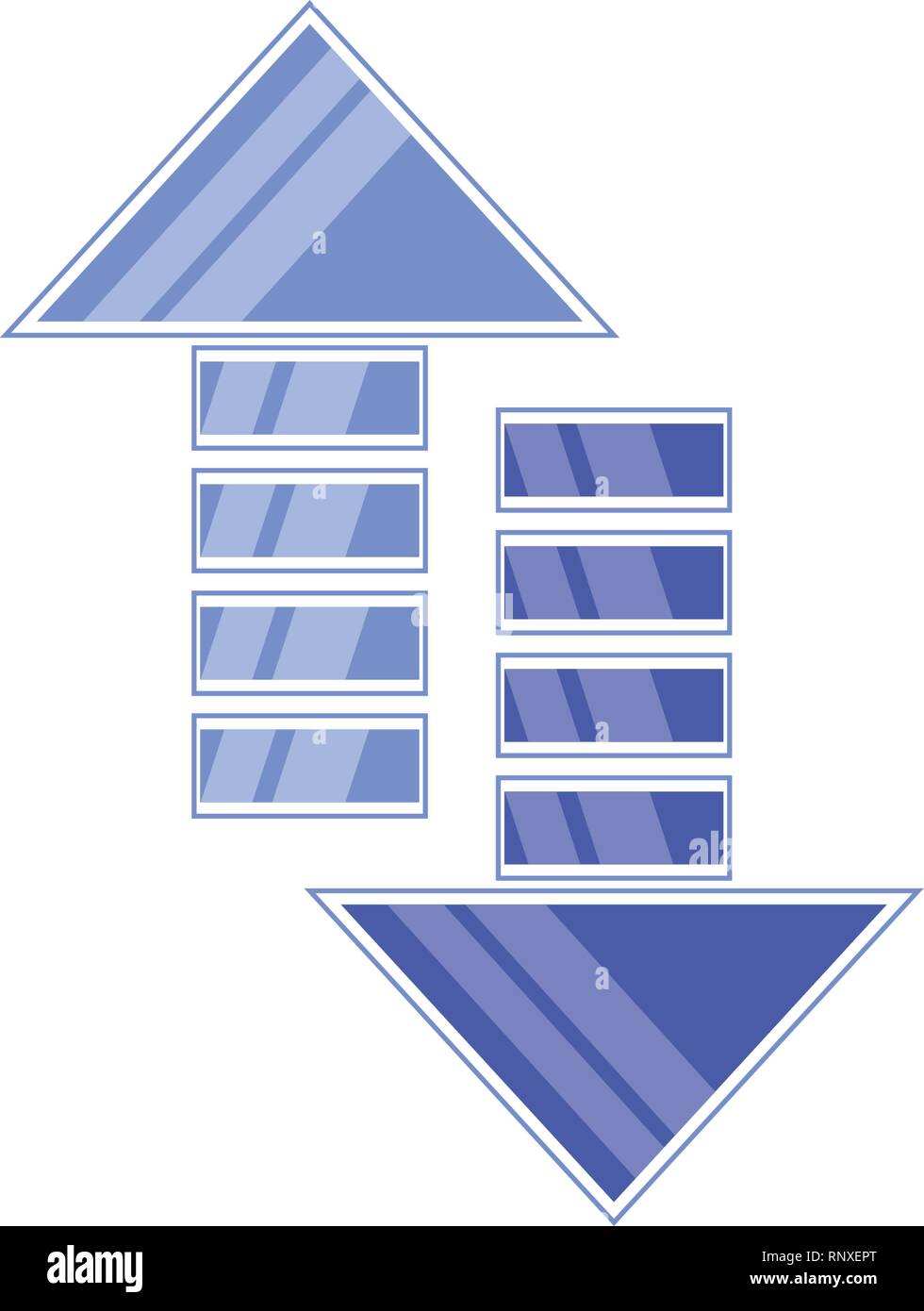 arrows up an down symbol vector illustration design Stock Vector Image ...