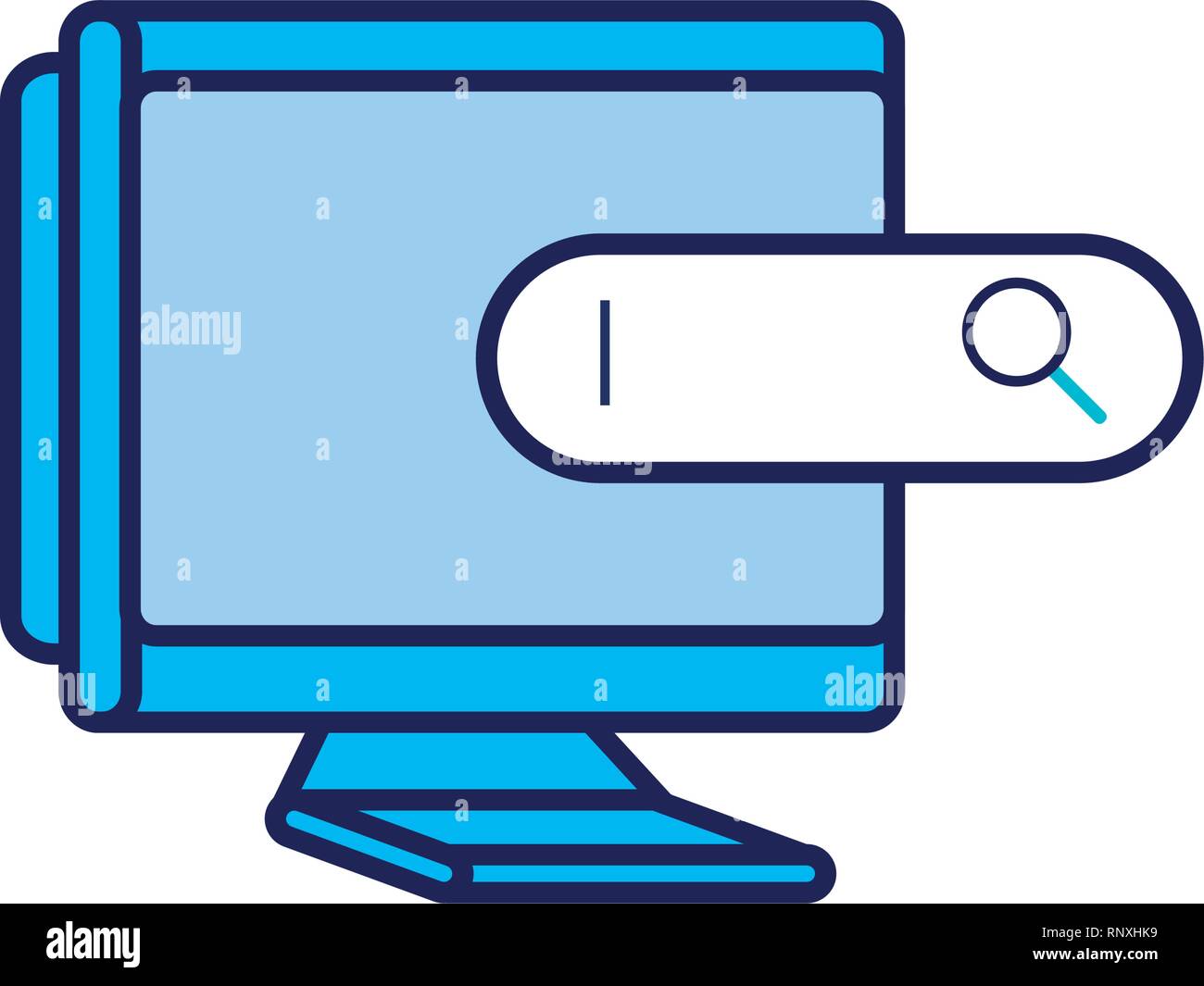 computer monitor with browser bar vector illustration design Stock ...