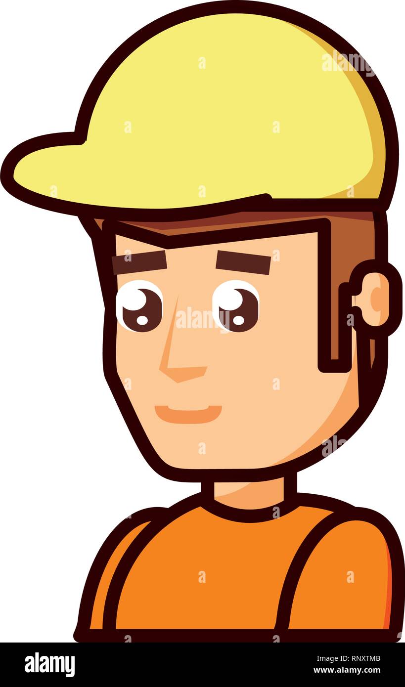 construction worker avatar character vector illustration design Stock ...