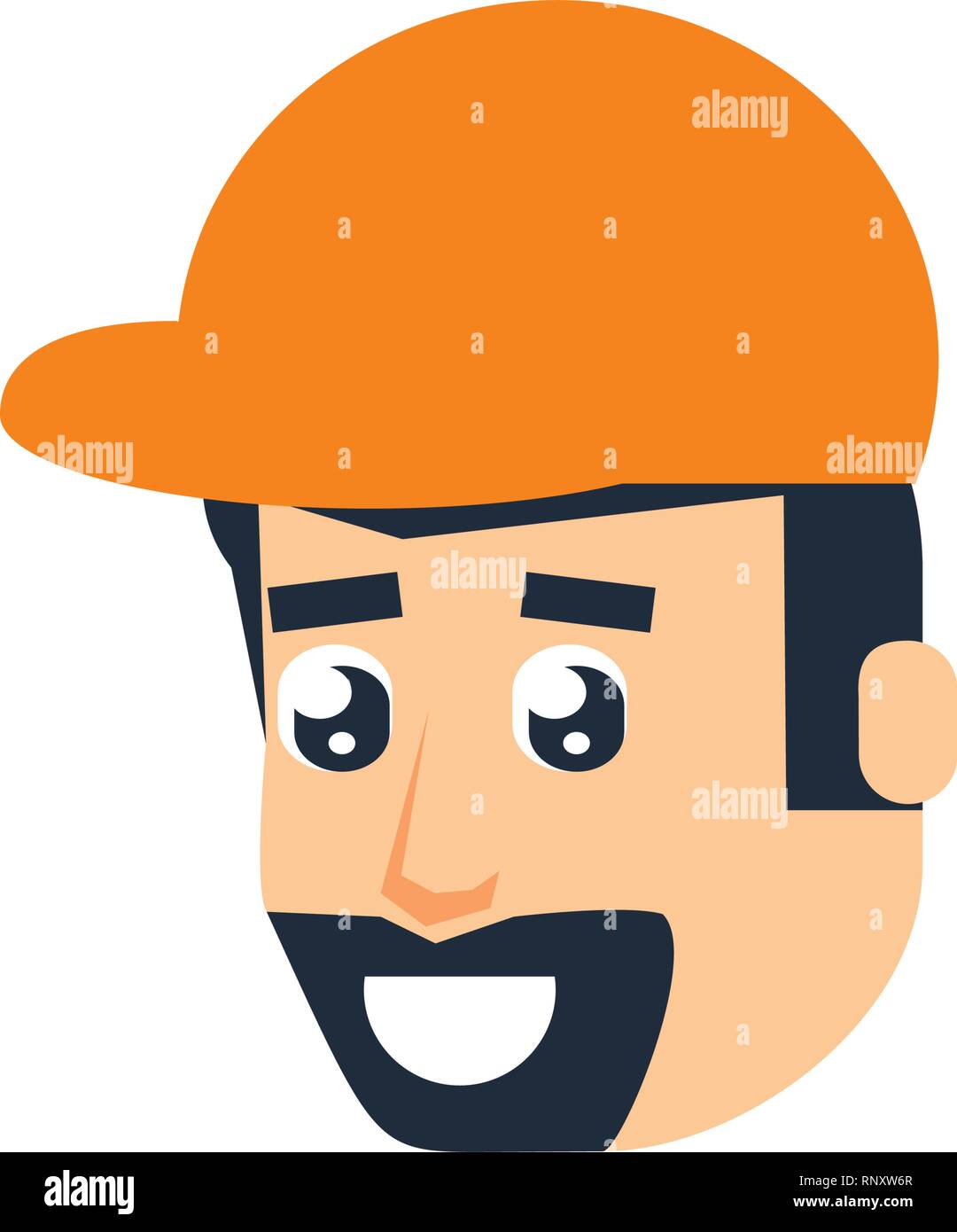 head of construction worker avatar character vector illustration design ...
