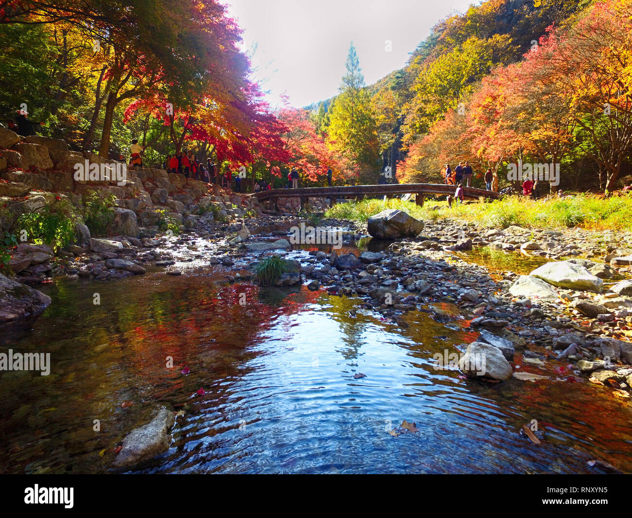 Autumn of Gancheonsan Mountain, Sunchang, Jeollanamdo, South Korea Asia Stock Photo