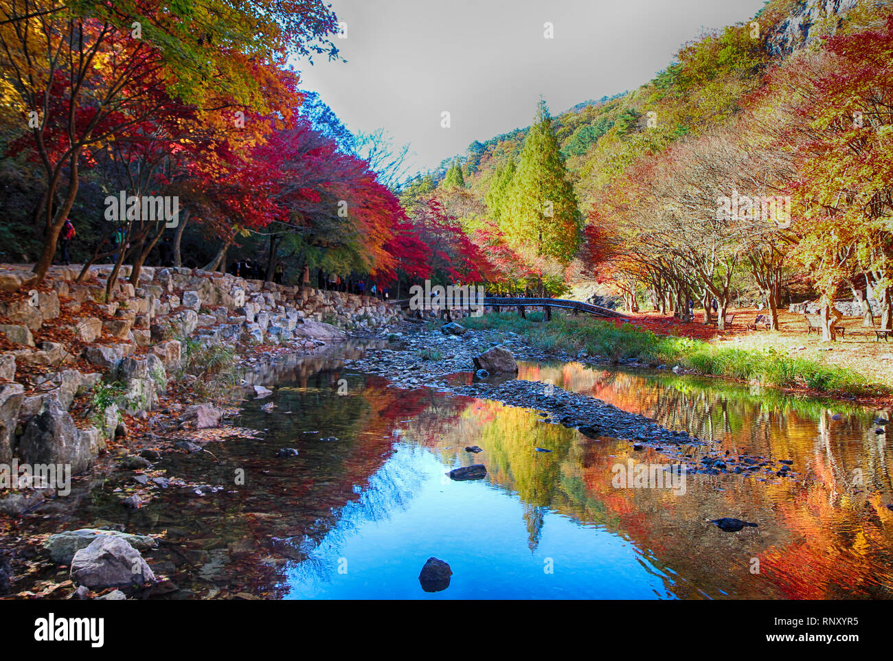 Autumn of Gancheonsan Mountain, Sunchang, Jeollanamdo, South Korea Asia Stock Photo