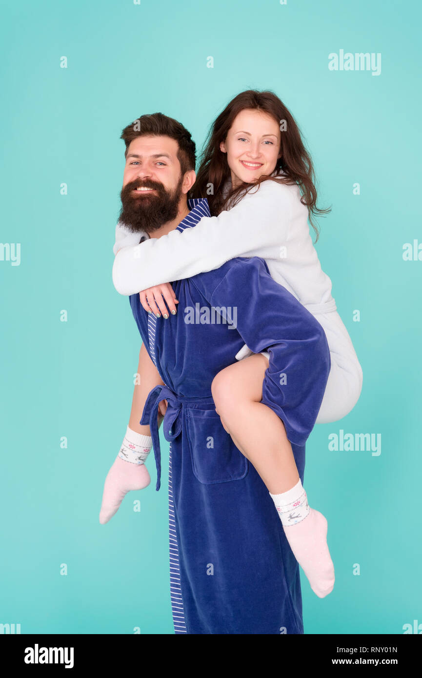 Funny woman in bathrobe hi-res stock photography and images - Alamy