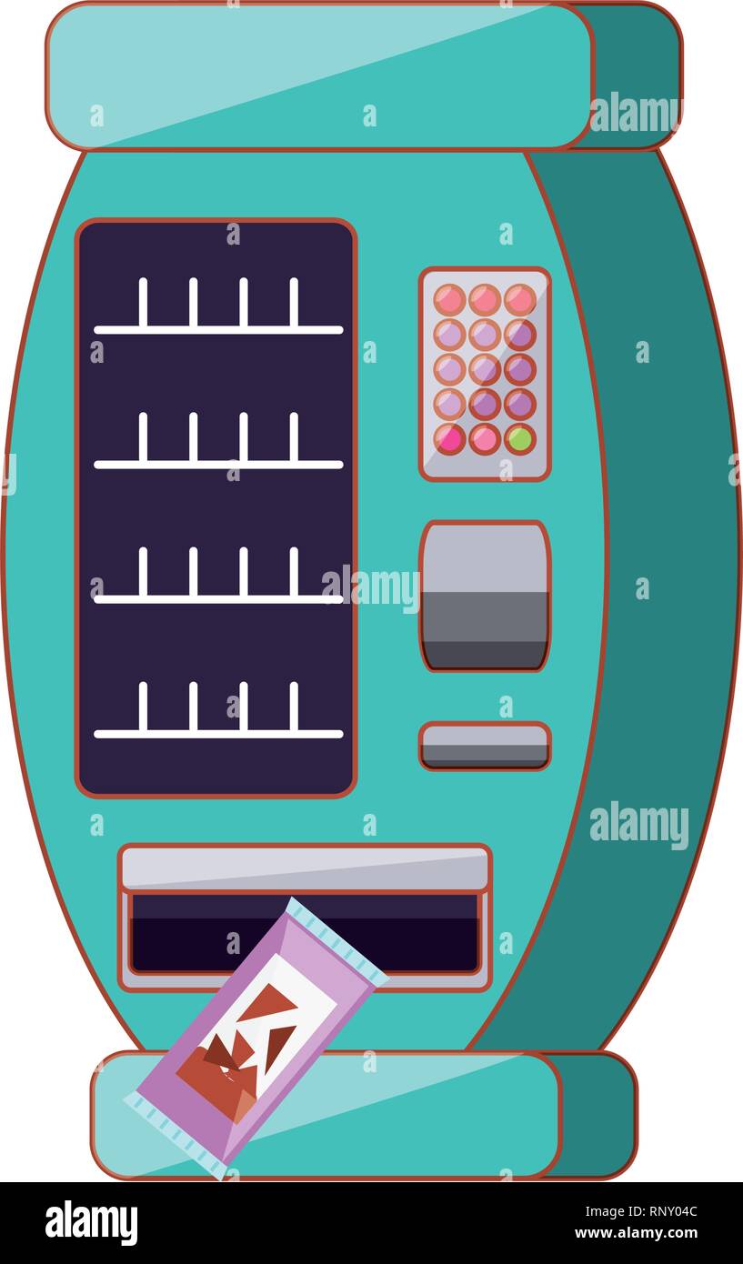 vending machine of candy chocolate vector illustration design Stock ...