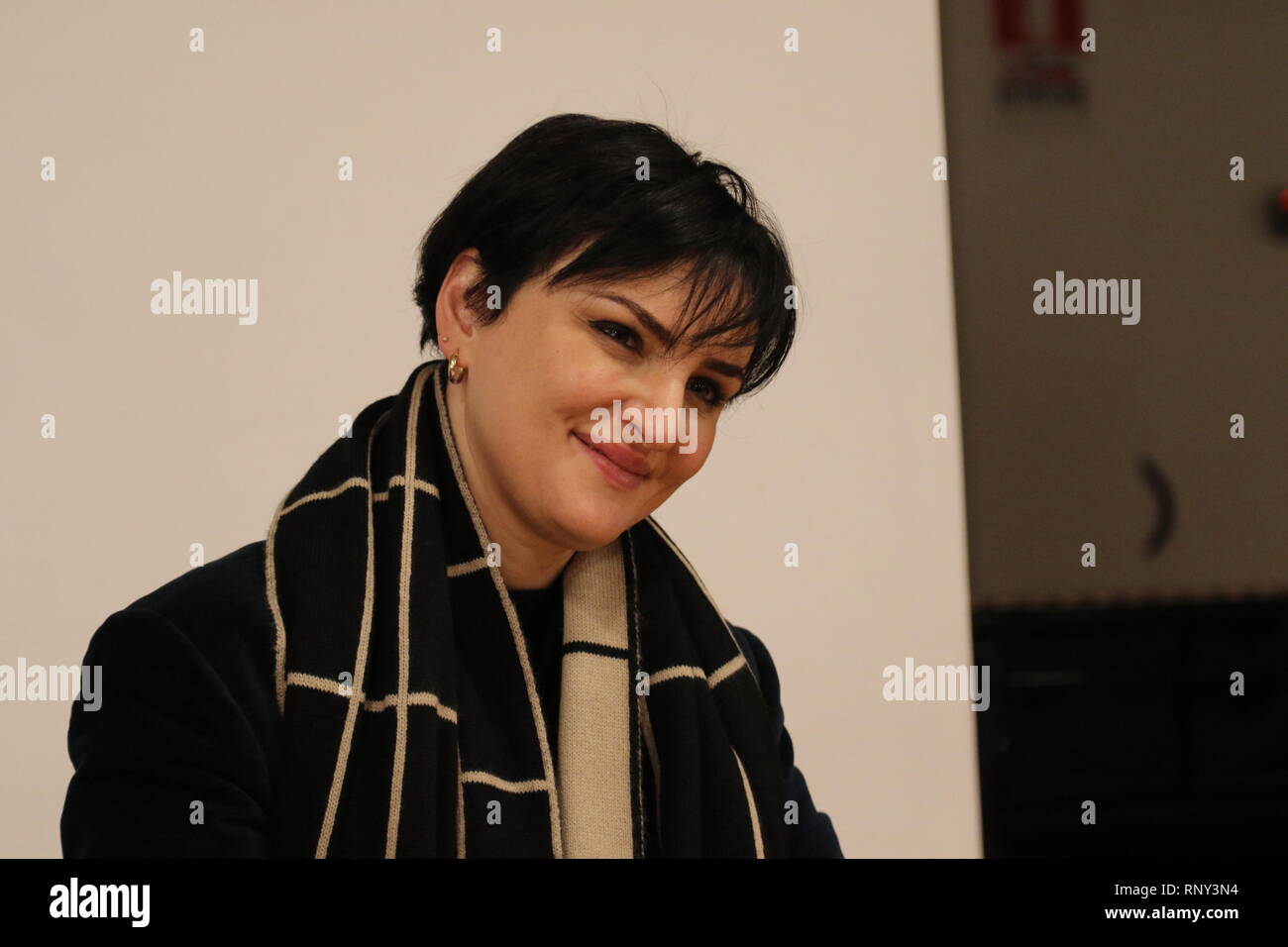 Naples, Italy. 19th Feb, 2019. Arisa, back from the 69th edition of the' Festival di Sanremo', meets fans in Naples, to present her latest album entitled 'Una nuova Rosalba in città'. Credit: Espixel Photo/Pacific Press/Alamy Live News Stock Photo
