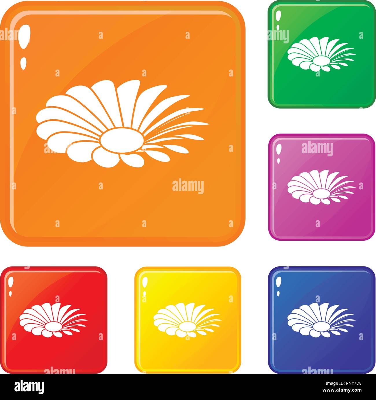 Love flower icons set vector color Stock Vector Image & Art - Alamy