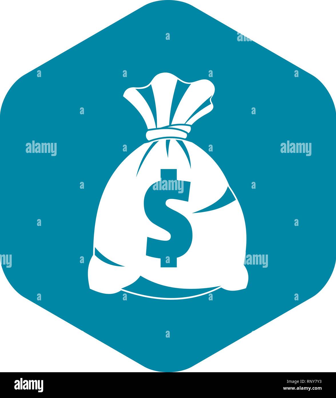 Money bag with US dollar sign icon, simple style Stock Vector Image ...