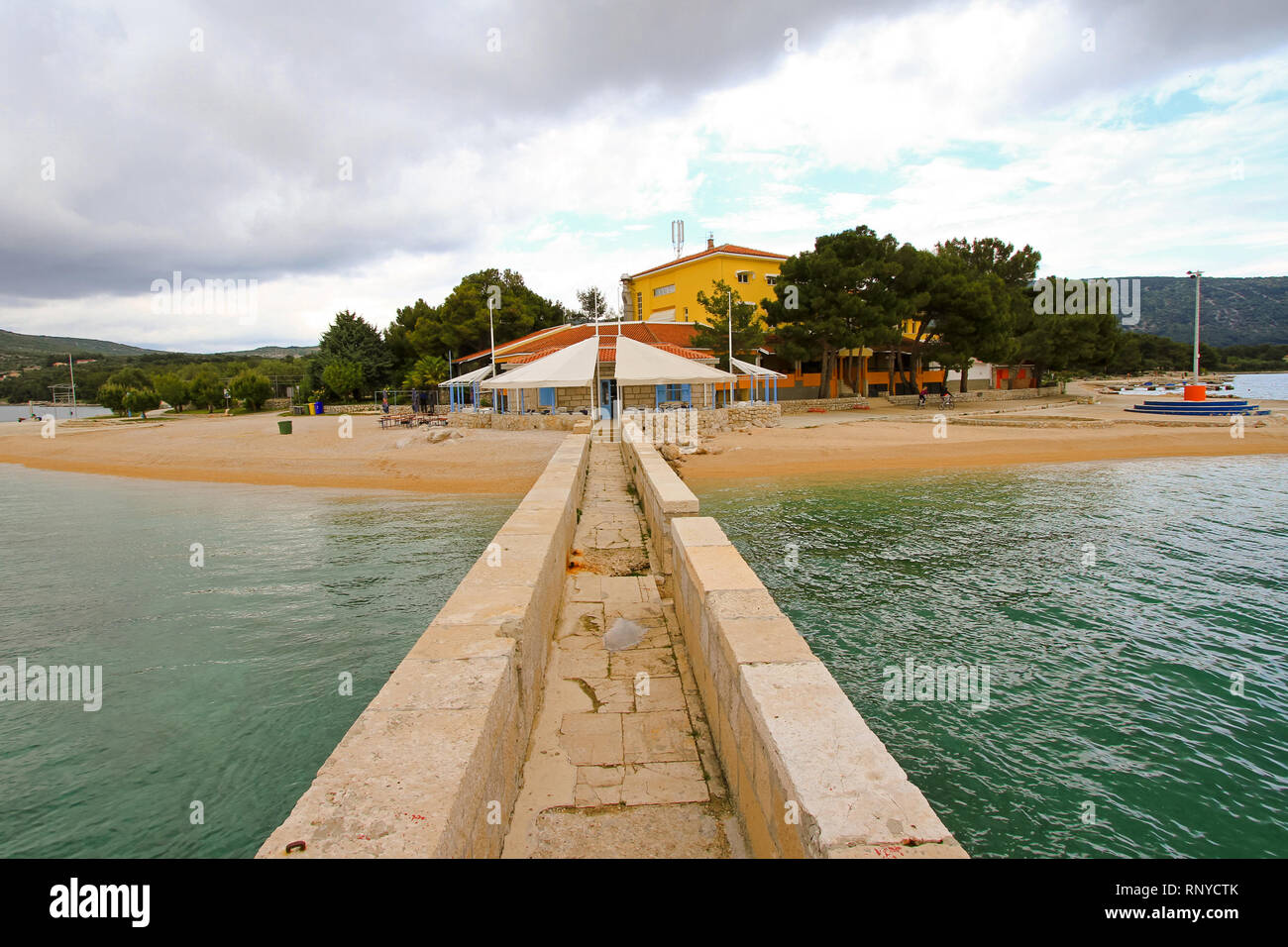 Camping Kovacine at island Cres in Croatia Stock Photo - Alamy
