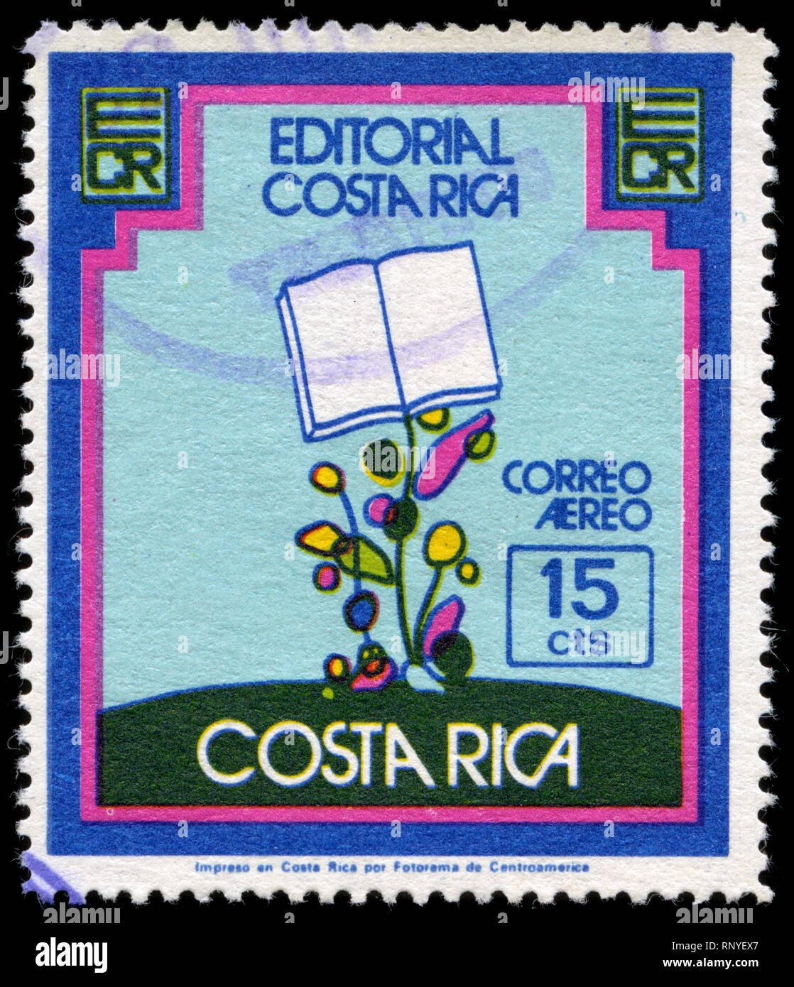 Postage stramp from Costa Rica in the Editorial Costa Rica series issued in 1976 Stock Photo