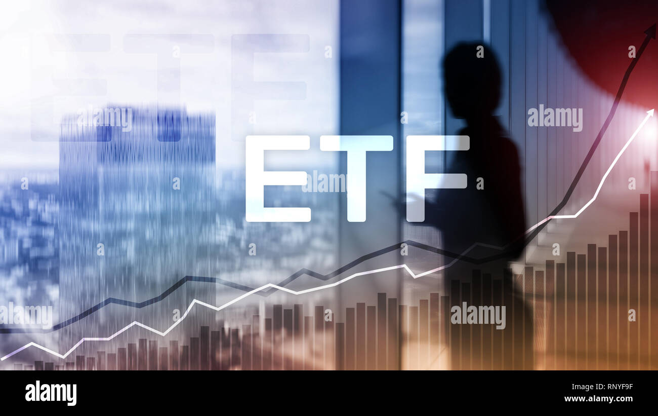 ETF - Exchange traded fund financial and trading tool. Business and investment concept. Stock Photo