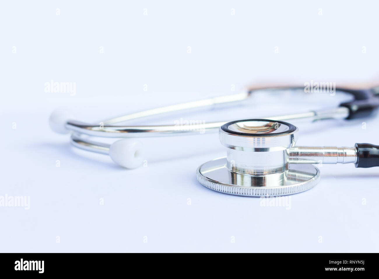 Stethoscope on white background Stock Photo - Alamy