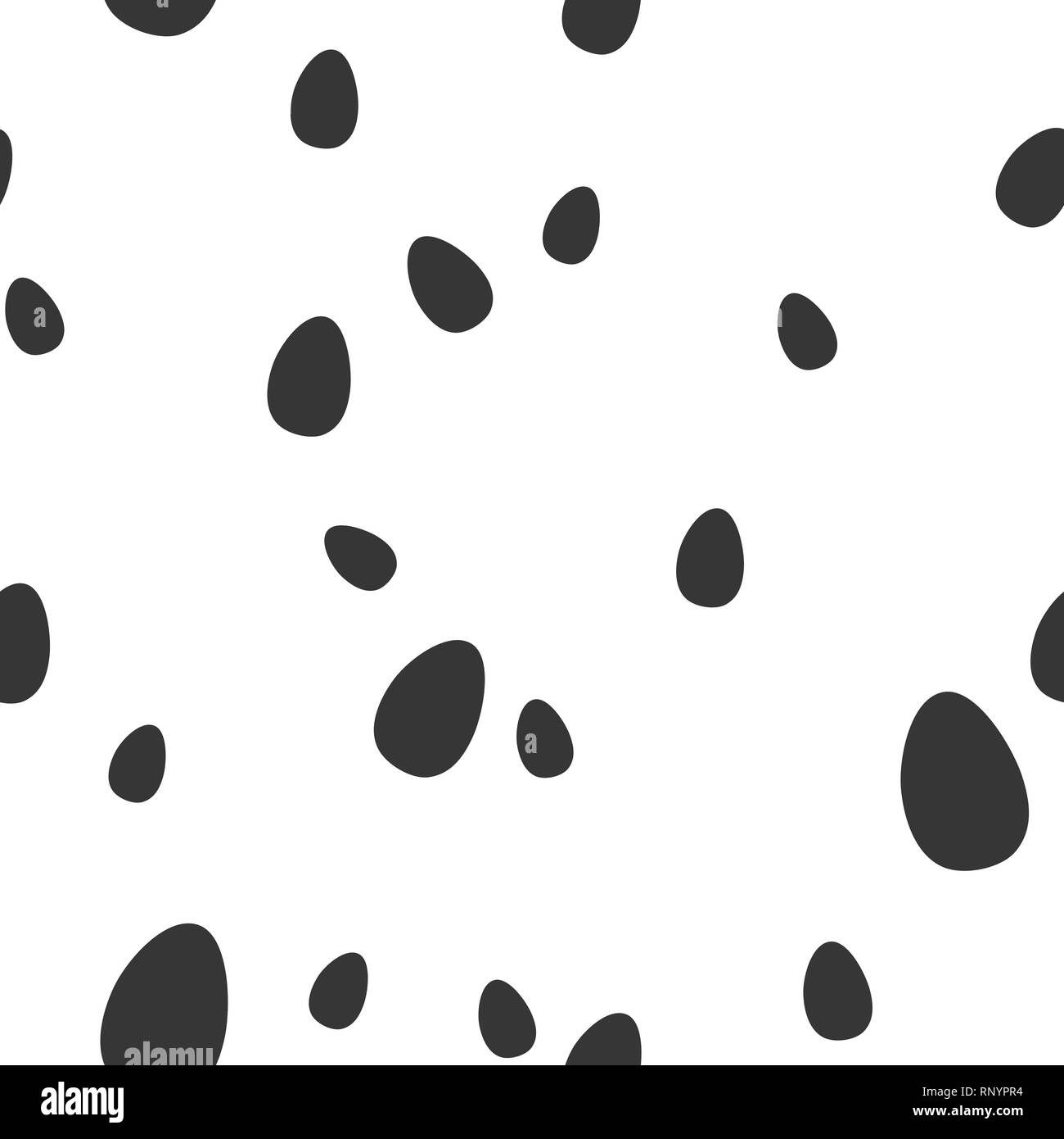 Vector seamless pattern with oval or egg shape. Good for wrapping paper texture, posters, Easter greeting cards, fashion design print texture Stock Vector
