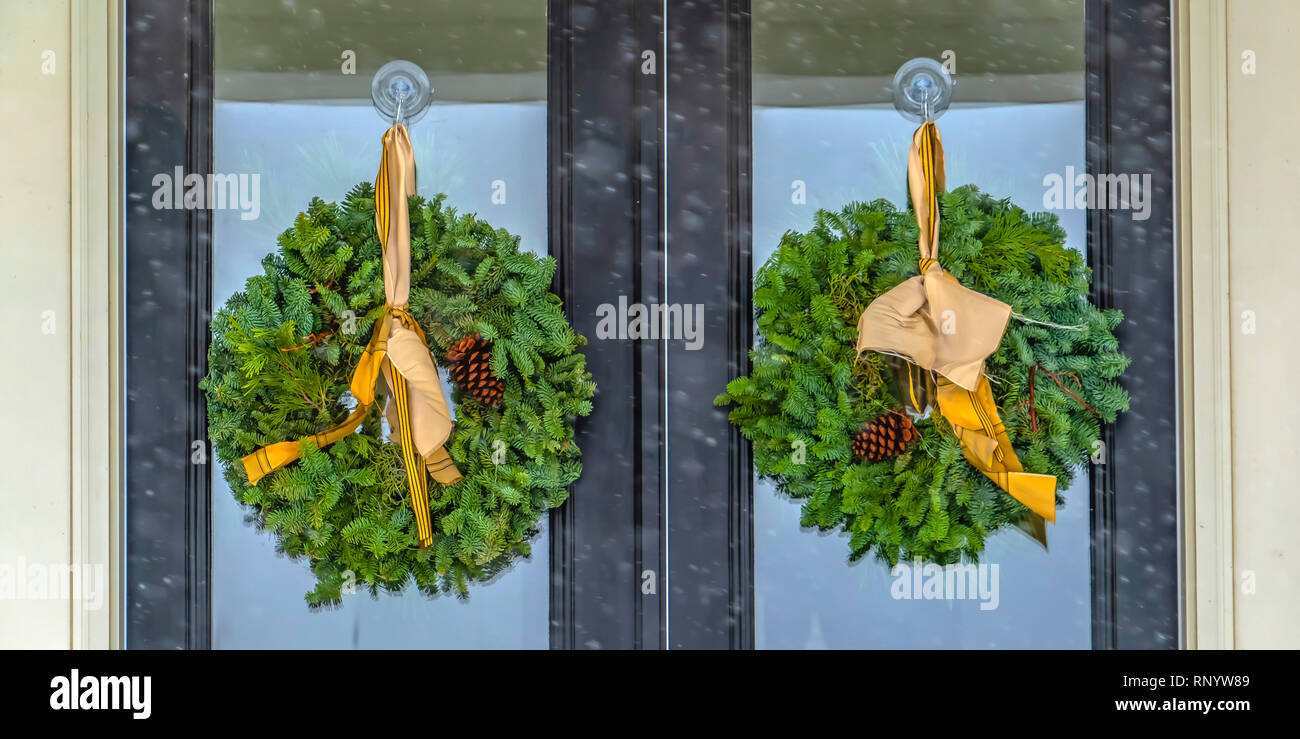 Traditional Door Wreaths Stock Photos Traditional Door Wreaths