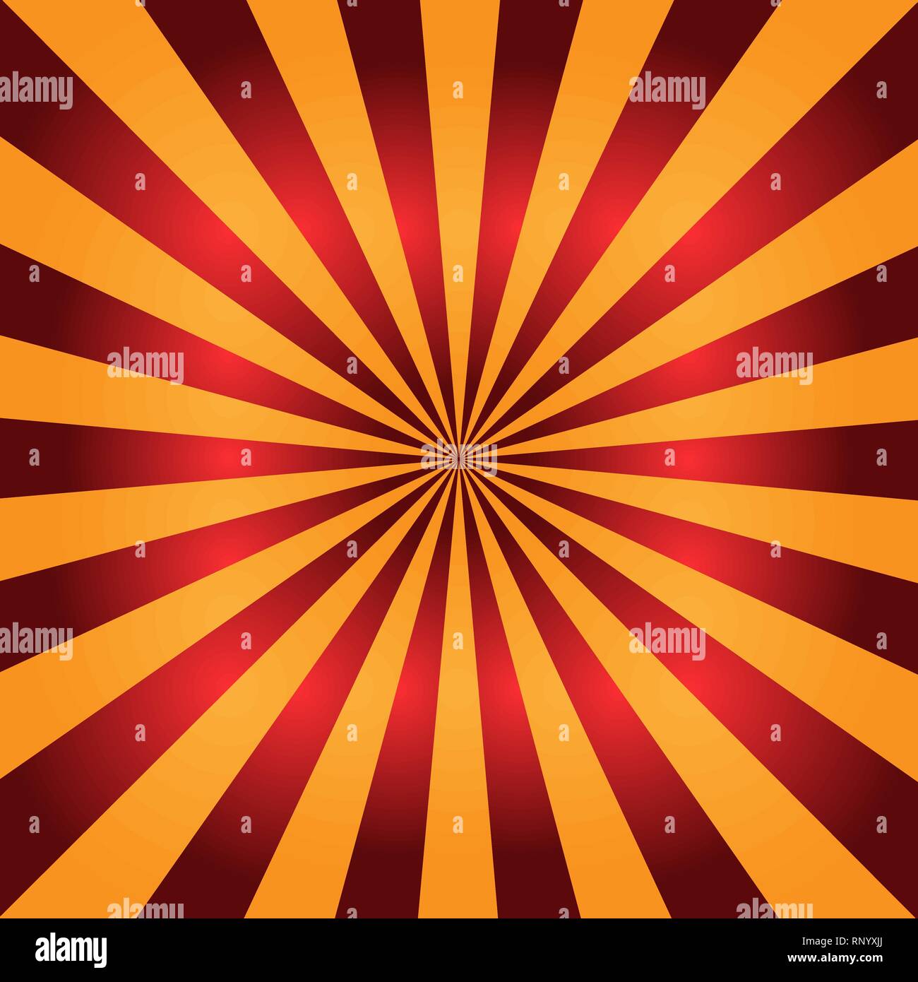 Red and Orange Sunburst Background. Radial Rays. Abstract Vector ...
