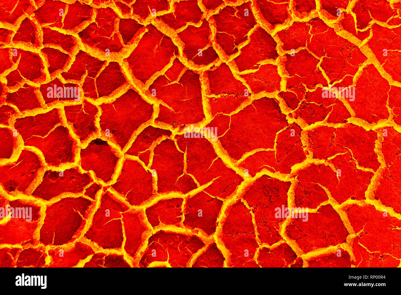 Heat Red Cracked Ground Texture After Eruption Volcano Stock Photo Alamy
