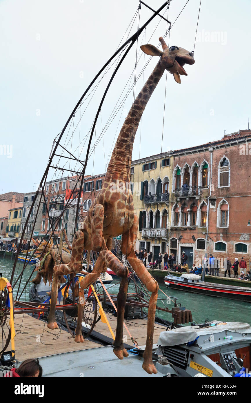 Festa Veneziana VeCircOnda, Carnevale di Venezia 2018 Stock Photo