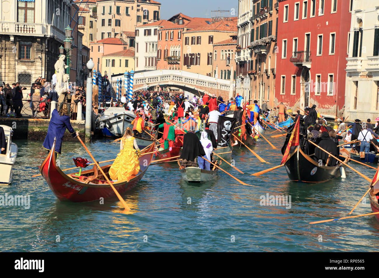 Venice carnival regatta Stock Photo