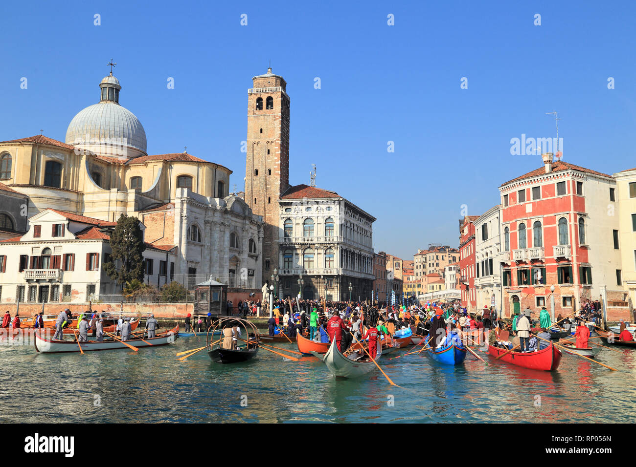 Venice carnival regatta Stock Photo