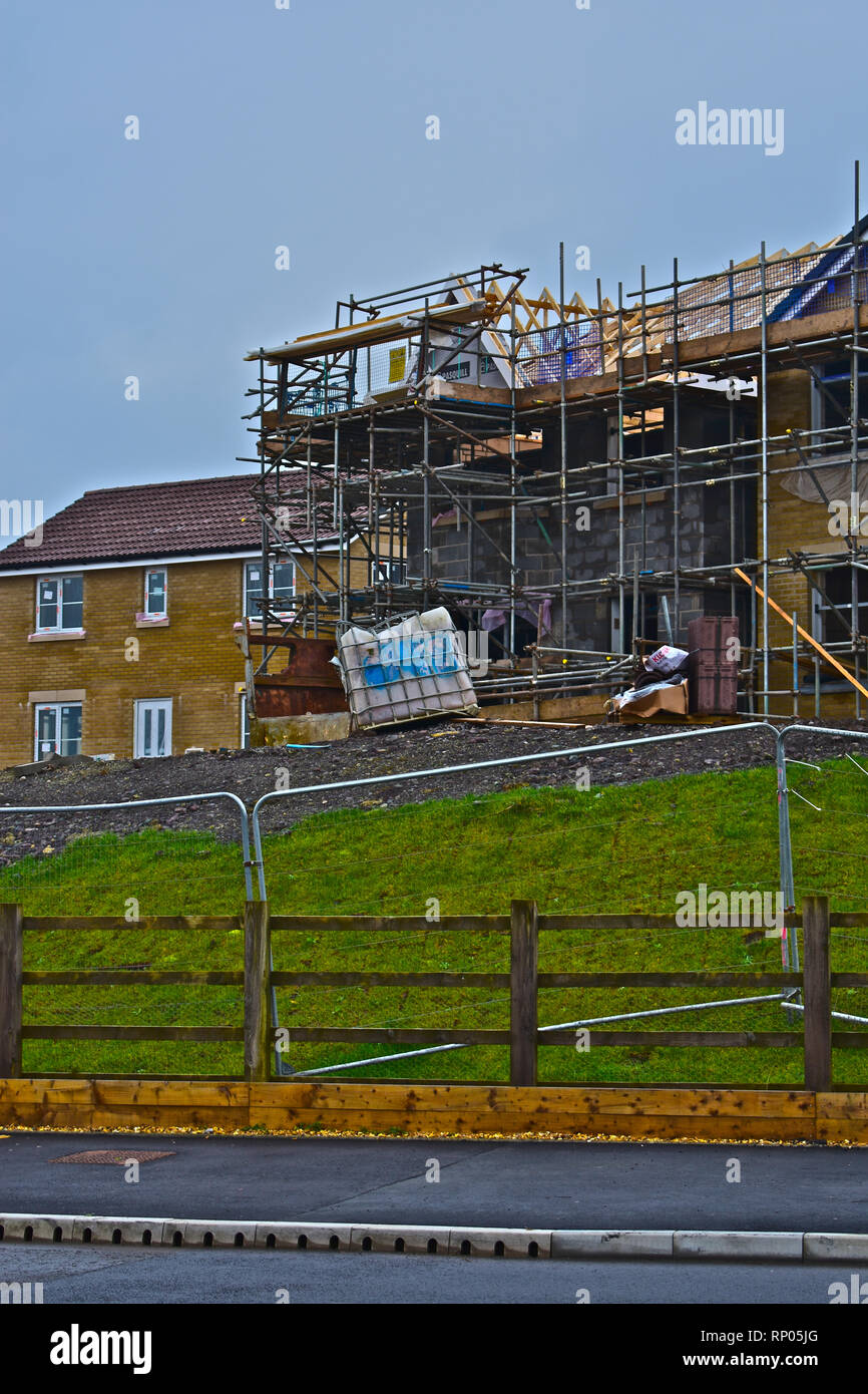 Wimpey Taylor building site at Coity near Bridgend, South Wales. New