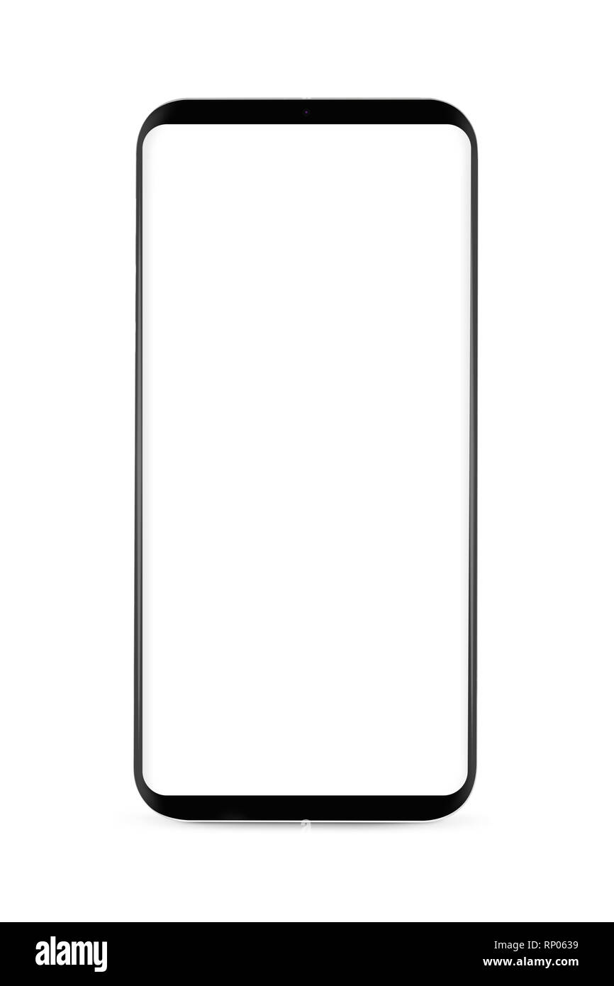 isolated bezel-less smartphone Stock Photo