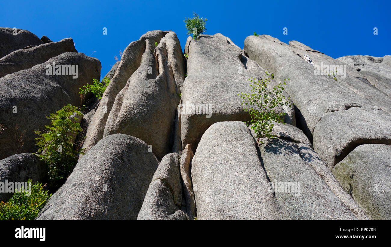 Granit Stone Wall, Alps Stock Photo