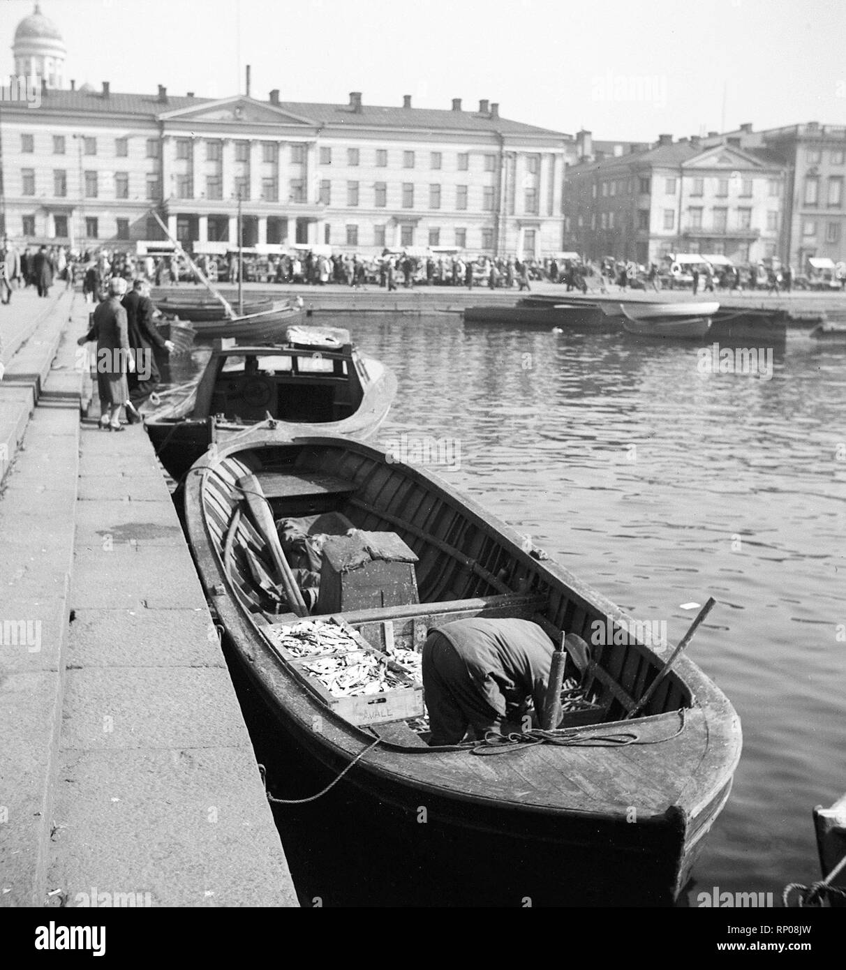 Helsinki marketplace 1947 Stock Photo