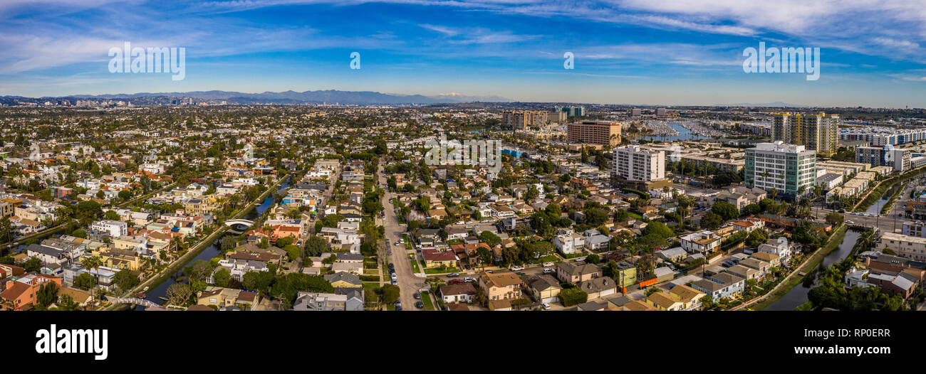 Venice beach Los Angeles California LA Aerial USA Stock Photo - Alamy