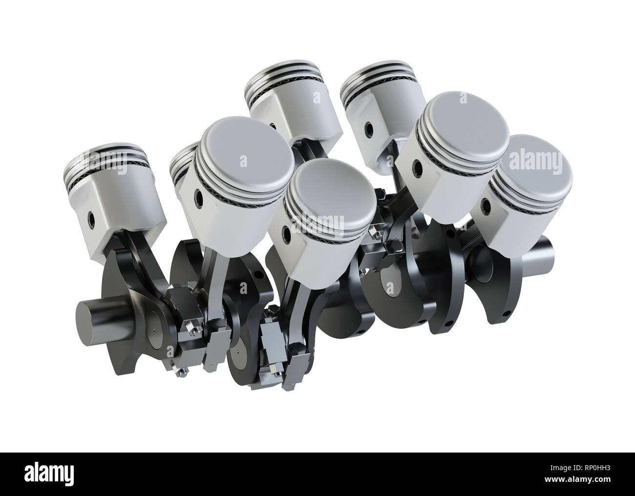 V8 engine pistons on crankshaft hires stock photography and images Alamy