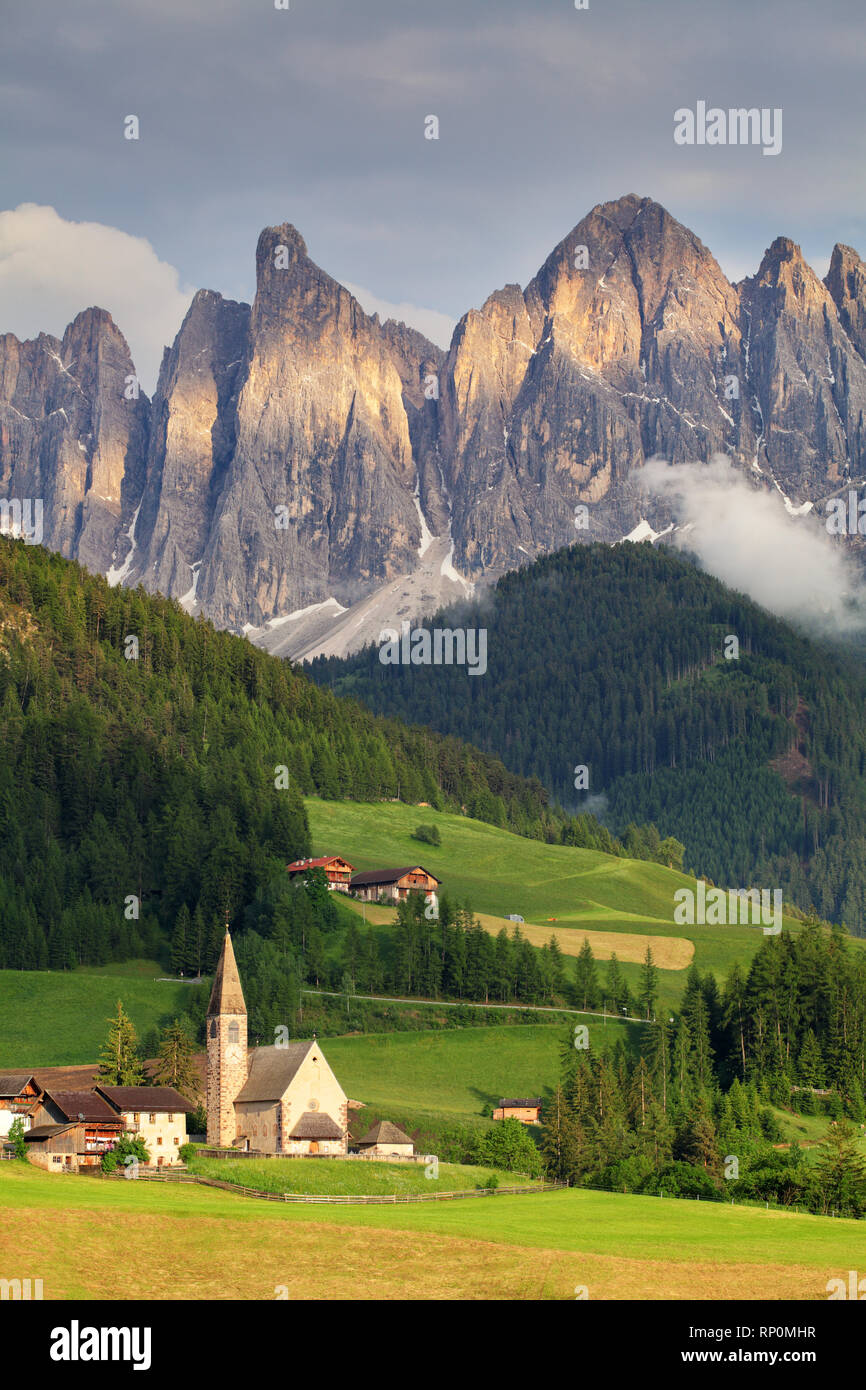 Italy dolomites - Val di Funes Stock Photo